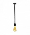 Vintage Ceiling Pendant Light 1m Black Colour Hemp Rope Hanging Lamp Lights