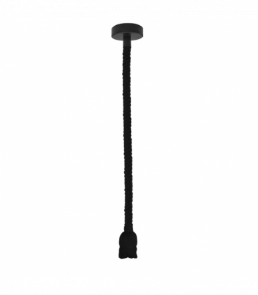 Vintage Ceiling Pendant Light 1m Black Colour Hemp Rope Hanging Lamp Lights