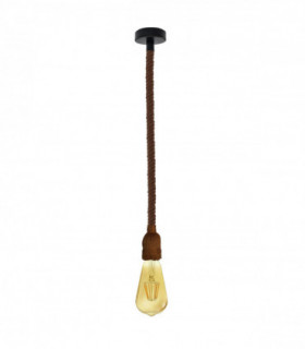 Vintage Ceiling Pendant Light 1m Brown Colour Hemp Rope Hanging Lamp Lights