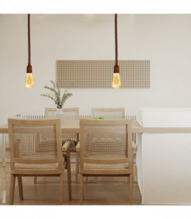 Vintage Ceiling Pendant Light 1m Lamp Hemp Rope Hanging Lamp Lights Metal E27