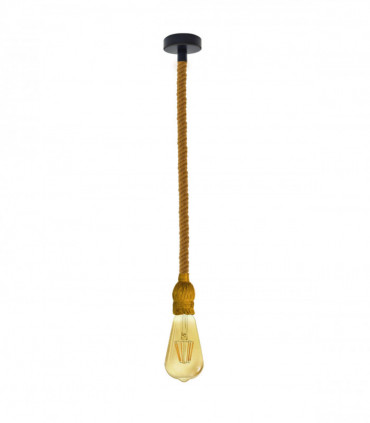 Vintage Ceiling Pendant Light 1m Yellow Colour Hemp Rope Hanging Lamp Lights