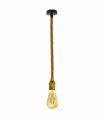 Vintage Ceiling Pendant Light 1m Yellow Colour Hemp Rope Hanging Lamp Lights