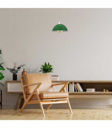 Vintage Green Industrial Easy Fit Dome Shaped Lamp Shade Ceiling, Pendant, Wall Light Metal E27 Light Fitting 60W
