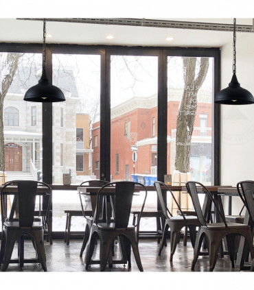 Vintage Industrial Black E27 Ceiling Hanging Light  Metal Pendant Lamp