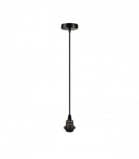 Vintage Industrial Black Pendant Light Fitting, lampshade Holder Fitting  Set with 2m Cable.
