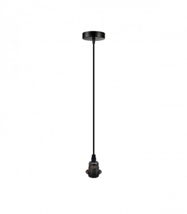 Vintage Industrial Black Pendant Light Fitting, lampshade Holder Fitting  Set with 2m Cable.