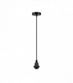 Vintage Industrial Black Pendant Light Fitting, lampshade Holder Fitting  Set with 2m Cable.