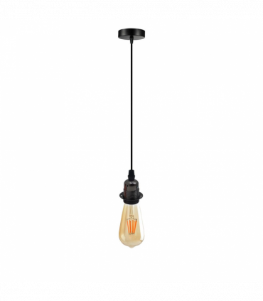 Vintage Industrial Black Pendant Light Fitting, lampshade Holder Fitting  Set with 2m Cable.
