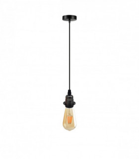 Vintage Industrial Black Pendant Light Fitting, lampshade Holder Fitting  Set with 2m Cable.