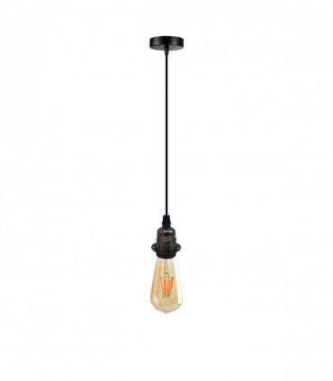 Vintage Industrial Black Pendant Light Fitting, lampshade Holder Fitting  Set with 2m Cable.