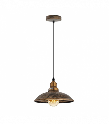 Vintage Industrial Brushed copper E27 Ceiling Hanging Light  Shade Loft Style Metal Ceiling Pendant Lamp