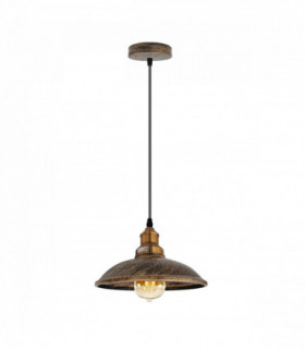 Vintage Industrial Brushed copper E27 Ceiling Hanging Light  Shade Loft Style Metal Ceiling Pendant Lamp