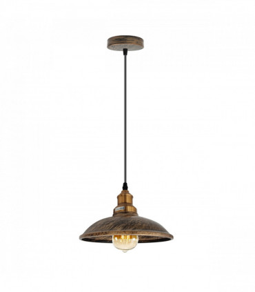 Vintage Industrial Brushed copper E27 Ceiling Hanging Light  Shade Loft Style Metal Ceiling Pendant Lamp