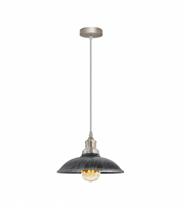 Vintage Industrial Brushed silver E27 Ceiling Hanging Light  Shade Loft Style Metal Ceiling Pendant Lamp