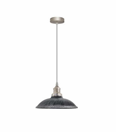 Vintage Industrial Brushed silver E27 Ceiling Hanging Light  Shade Loft Style Metal Ceiling Pendant Lamp