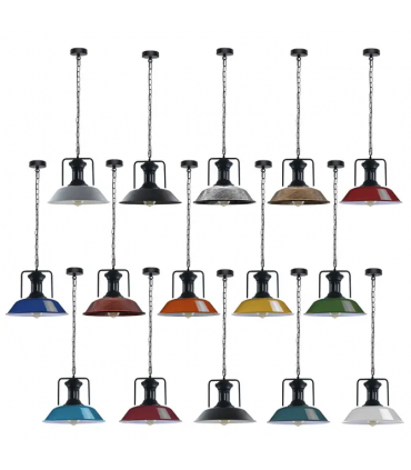 Vintage Industrial Burgundy Ceiling Pendant Light Shade Hanging Lamp Light