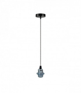 Vintage Industrial Chrome Pendant Light Fitting, lampshade Holder Fitting  Set with 2m Cable.