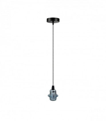 Vintage Industrial Chrome Pendant Light Fitting, lampshade Holder Fitting  Set with 2m Cable.