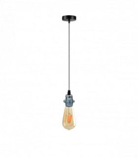 Vintage Industrial Chrome Pendant Light Fitting, lampshade Holder Fitting  Set with 2m Cable.