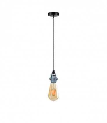 Vintage Industrial Chrome Pendant Light Fitting, lampshade Holder Fitting  Set with 2m Cable.