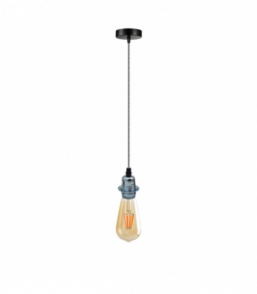 Vintage Industrial Chrome Pendant Light Fitting, lampshade Holder Fitting  Set with 2m Cable.