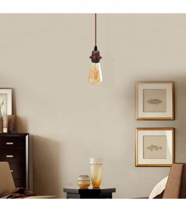 Vintage Industrial Copper Pendant Light Fitting, lampshade Holder Fitting  Set with 2m Cable.