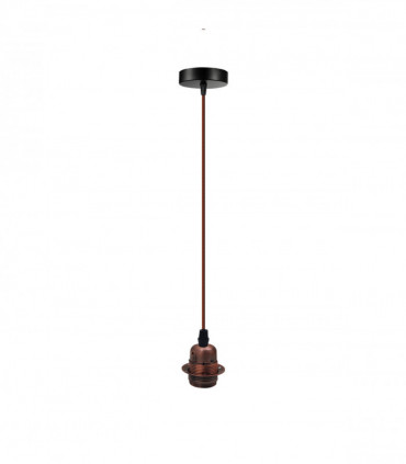 Vintage Industrial Copper Pendant Light Fitting, lampshade Holder Fitting  Set with 2m Cable.
