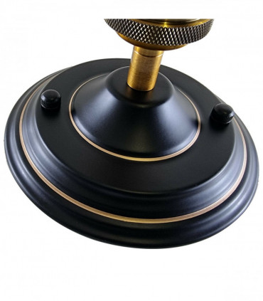 Vintage Industrial Flush Mount Ceiling Light Black Metal Bowl Lampshade