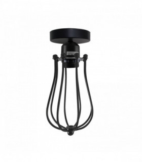 Vintage Industrial Geometric Balloon Shaped Wire Cage Ceiling Light