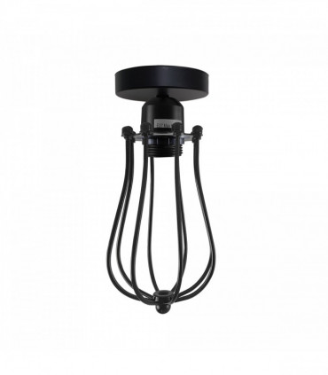 Vintage Industrial Geometric Balloon Shaped Wire Cage Ceiling Light