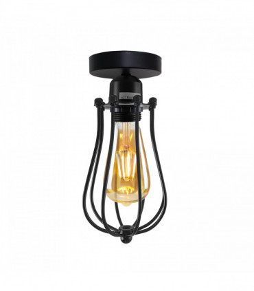 Vintage Industrial Geometric Balloon Shaped Wire Cage Light  Lighting Bulb Holder