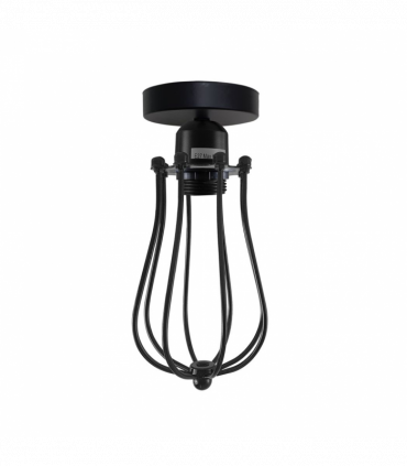 Vintage Industrial Geometric Balloon Shaped Wire Cage Light  Lighting Bulb Holder