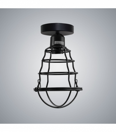 Vintage Industrial Geometric Wavy Shaped Wire Cage Ceiling Light Light Fitting Lighting Bulb Holder