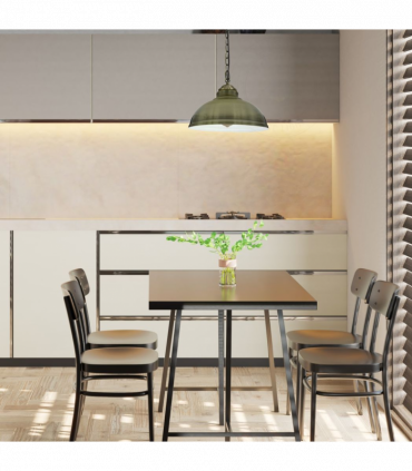 Vintage Industrial Green Brass E27 Ceiling Light Cage Shade Loft Pendant Lamp