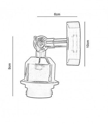 Vintage Industrial Indoor Lamp Holder Flush Mount Adjustable Wall Sconce Light Multi Room