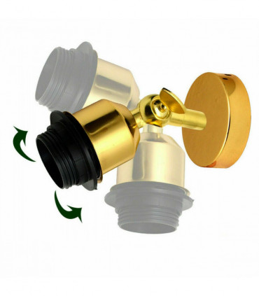 Vintage Industrial Indoor Lamp Holder Flush Mount Adjustable Wall Sconce Light Multi Room