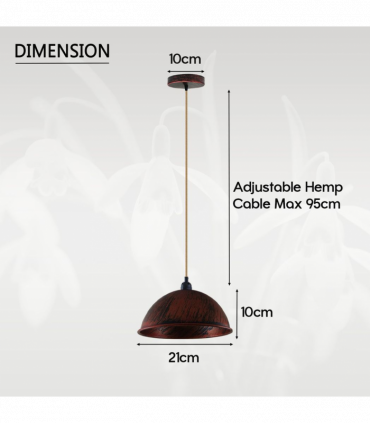 Vintage Industrial Lights Ceiling Chandelier  E27 Pendant Light Lamp Fixture