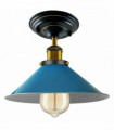 Vintage Industrial Metal Cone Shade Flush Mount Ceiling Light