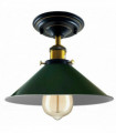 Vintage Industrial Metal Cone Shade Flush Mount Ceiling Light