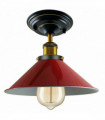Vintage Industrial Metal Cone Shade Flush Mount Ceiling Light