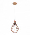 Vintage Industrial Metal Diamond Cage Ceiling Pendant Light Modern Hanging Lamps
