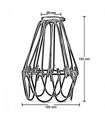 Vintage Industrial Metal Wire Cage Wall Lamp Guard Retro Light Shade Protection~1280