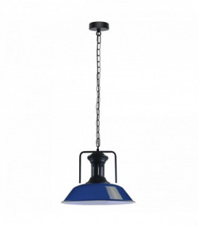 Vintage Industrial Navy Blue Ceiling Pendant Light Shade Hanging Lamp Light