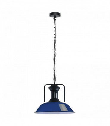Vintage Industrial Navy Blue Ceiling Pendant Light Shade Hanging Lamp Light