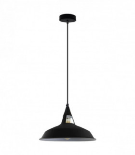 Vintage Industrial Retro Black Inner White Metal Pendant Lights UK E27 Holder