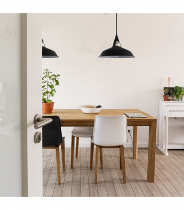 Vintage Industrial Retro Black Inner White Metal Pendant Lights UK E27 Holder