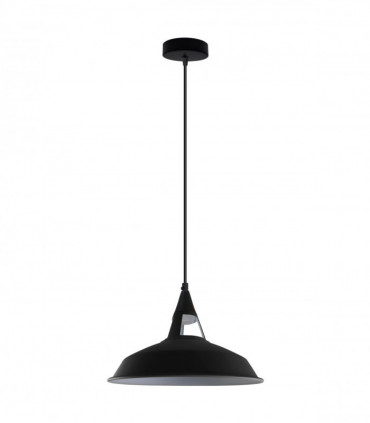 Vintage Industrial Retro Black Inner White Metal Pendant Lights UK E27 Holder