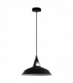 Vintage Industrial Retro Black Inner White Metal Pendant Lights UK E27 Holder