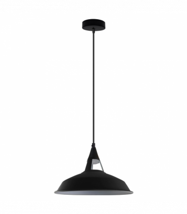 Vintage Industrial Retro Black Inner White Metal Pendant Lights UK E27 Holder