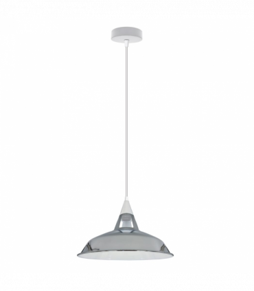 Vintage Industrial Retro Chrome Metal Ceiling Pendant Lights , UK E27 Holder